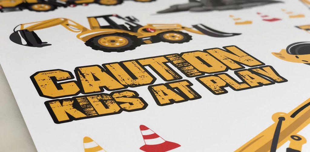 caution kids at play wall art
